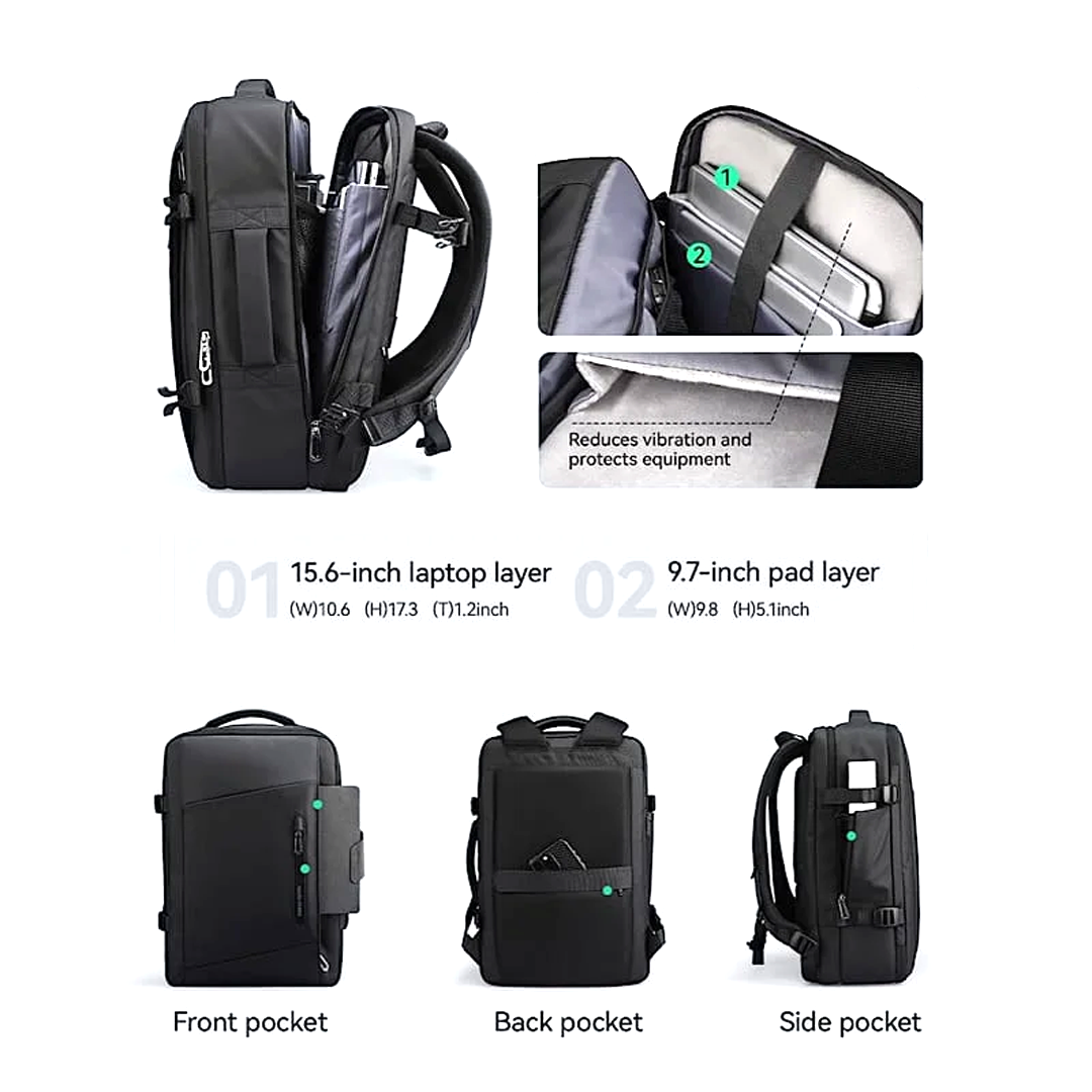 Mark Ryden MR9299YKKQM + CQB Backpack Bag + Vacuum Compression - Tas Ransel Laptop 17"