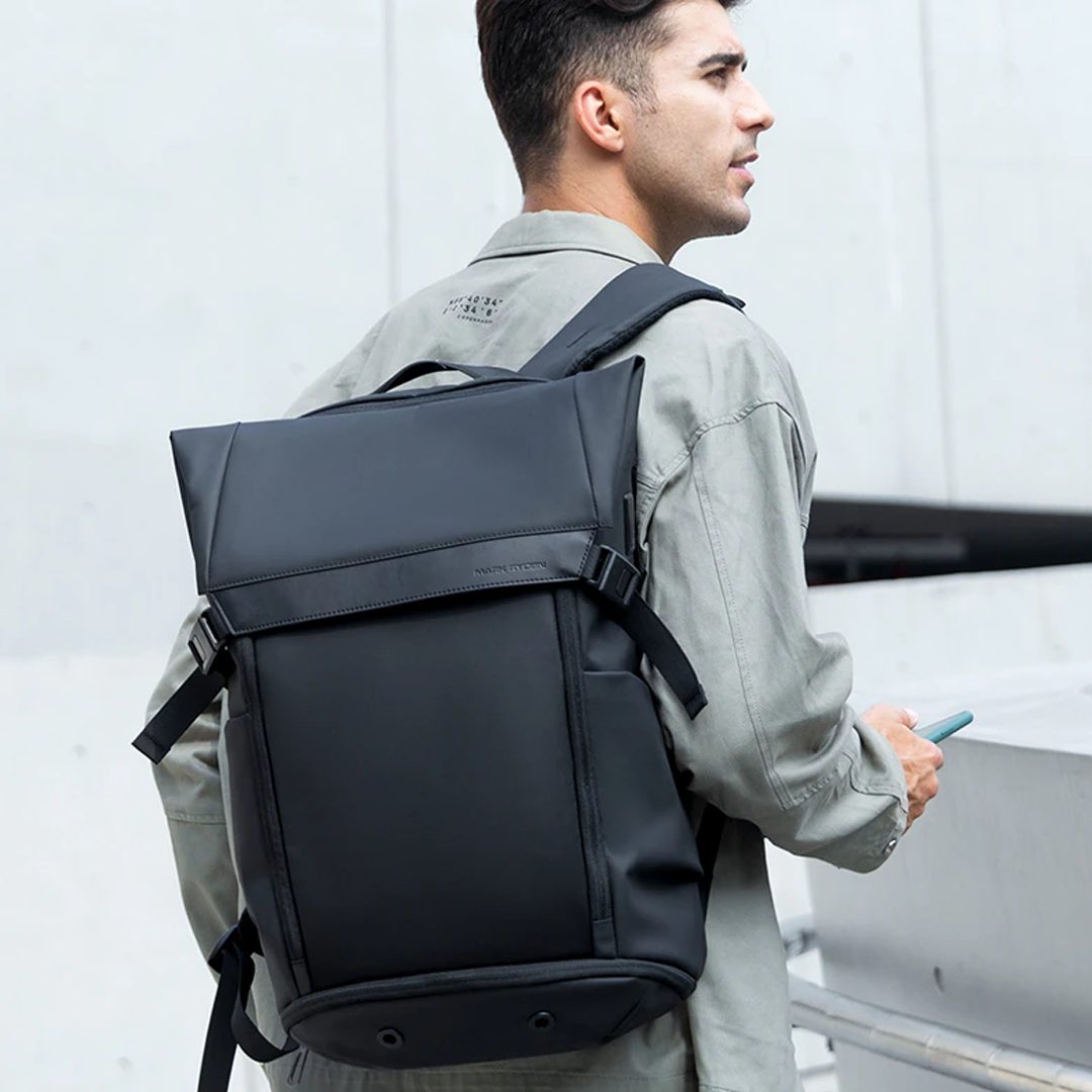 MARK RYDEN MR2966 Backpack Bag USB Laptop 15.6" - BLACK
