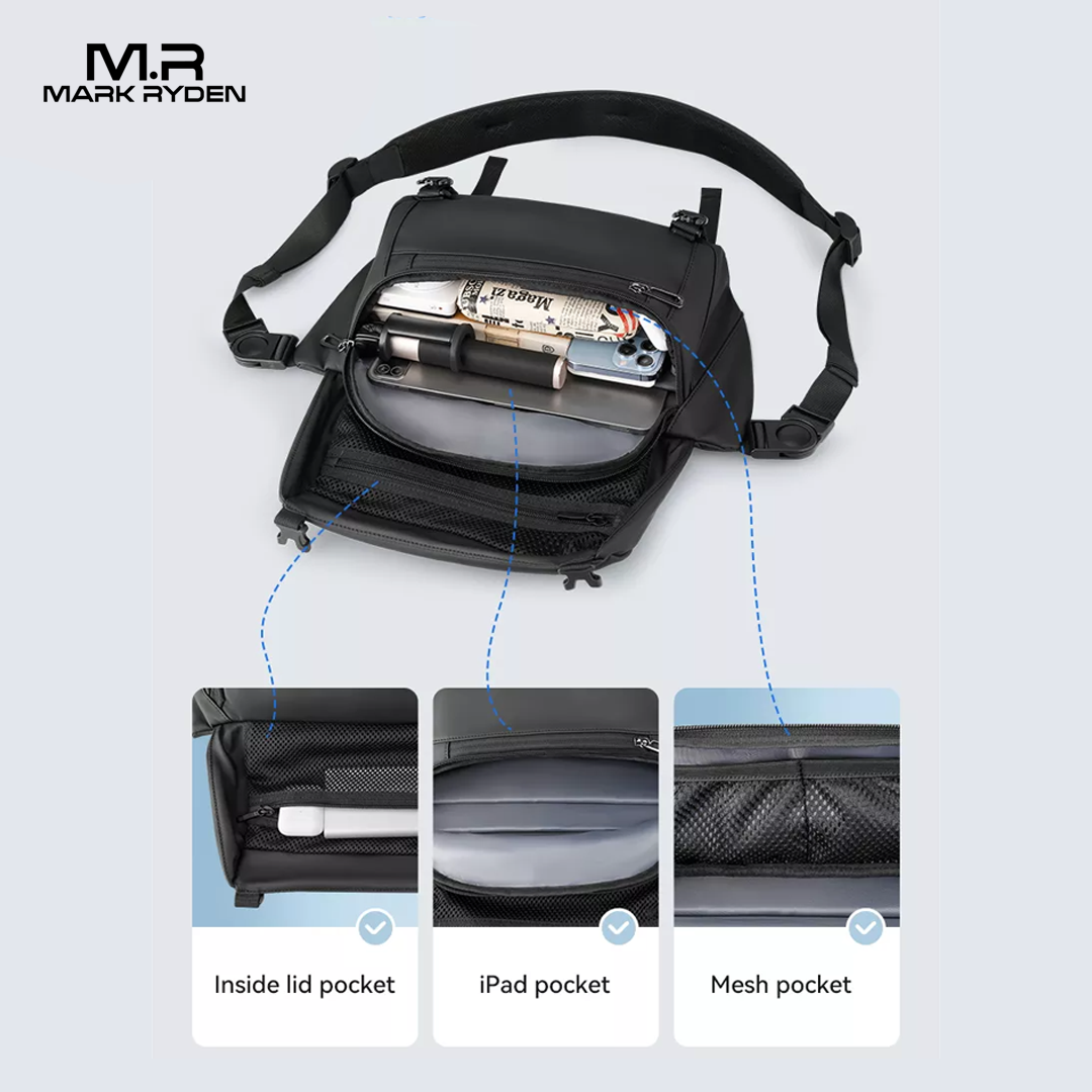 Mark Ryden MR1088 Messenger Bag Shoulder Laptop - BLACK
