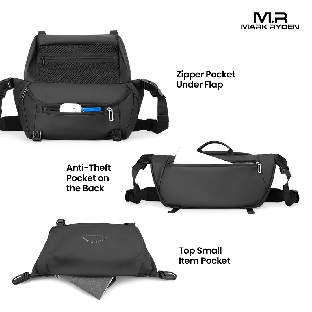 Mark Ryden MR1088 Messenger Bag Shoulder Laptop - BLACK