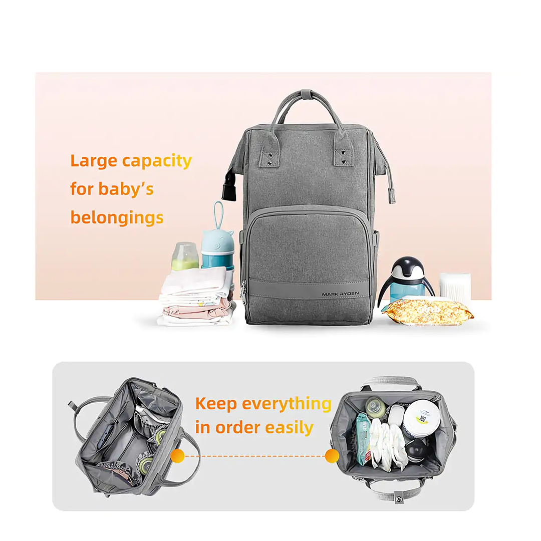 MARK RYDEN MR8703 Diaper Bag USB - Tas Ransel Perlengkapan Bayi