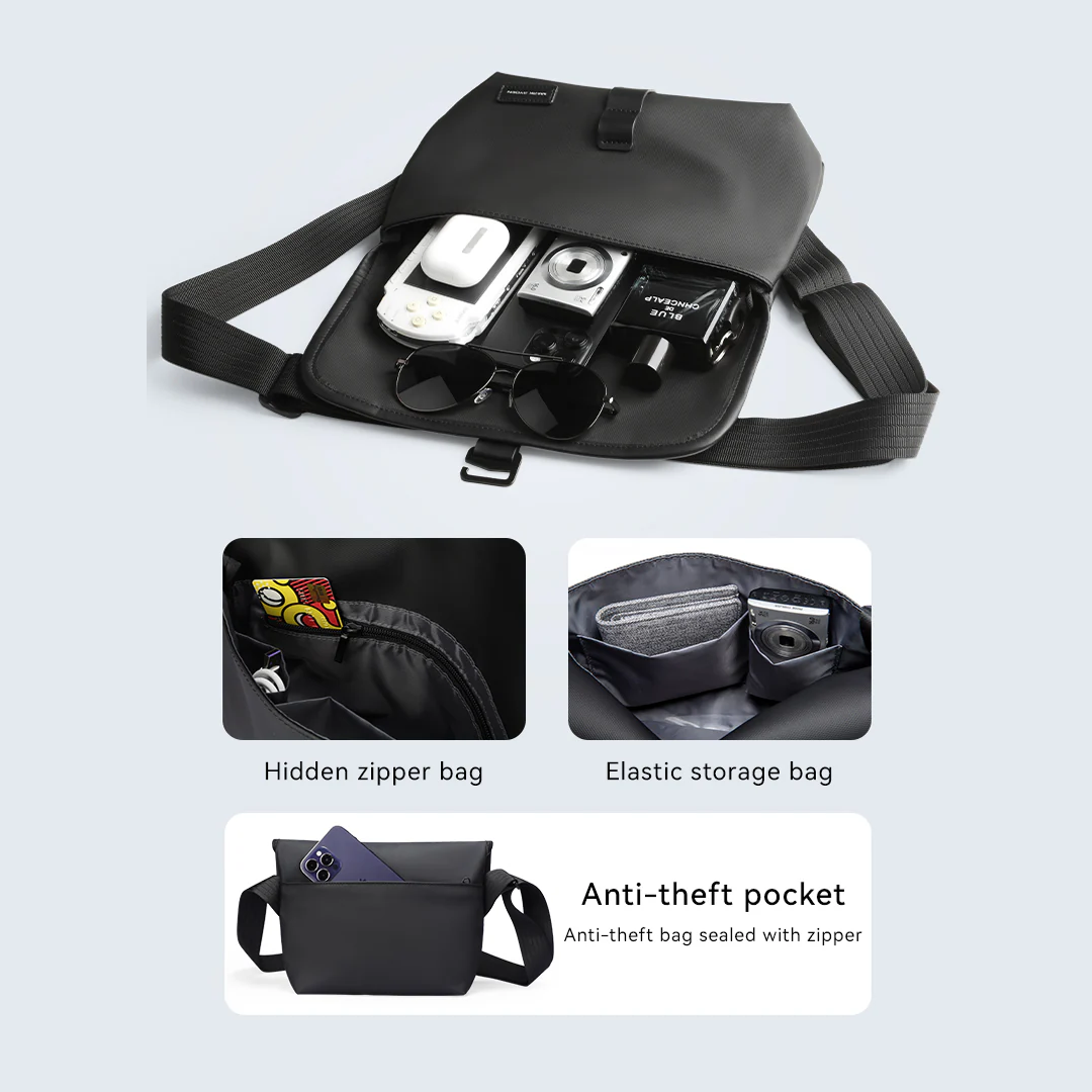 Mark Ryden MR271 Crossbody Bag - Tas Selempang Sling - BLACK