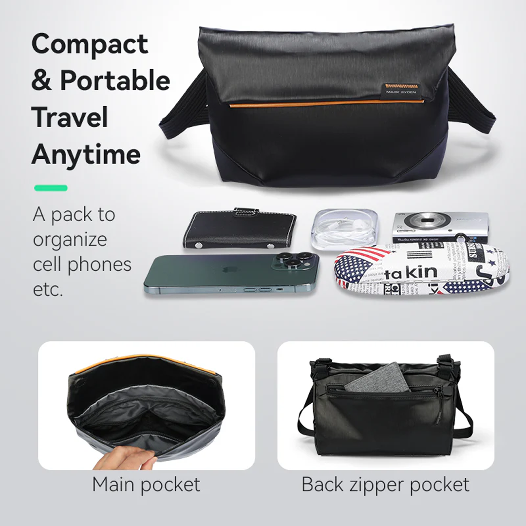 Mark Ryden MR468 Crossbody Bag - Tas Selempang Sling - BLACK