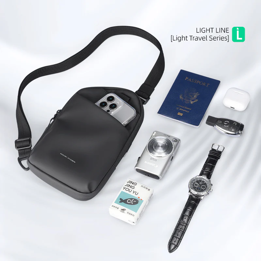 Mark Ryden MR732 Crossbody Bag - Tas Selempang Sling - BLACK