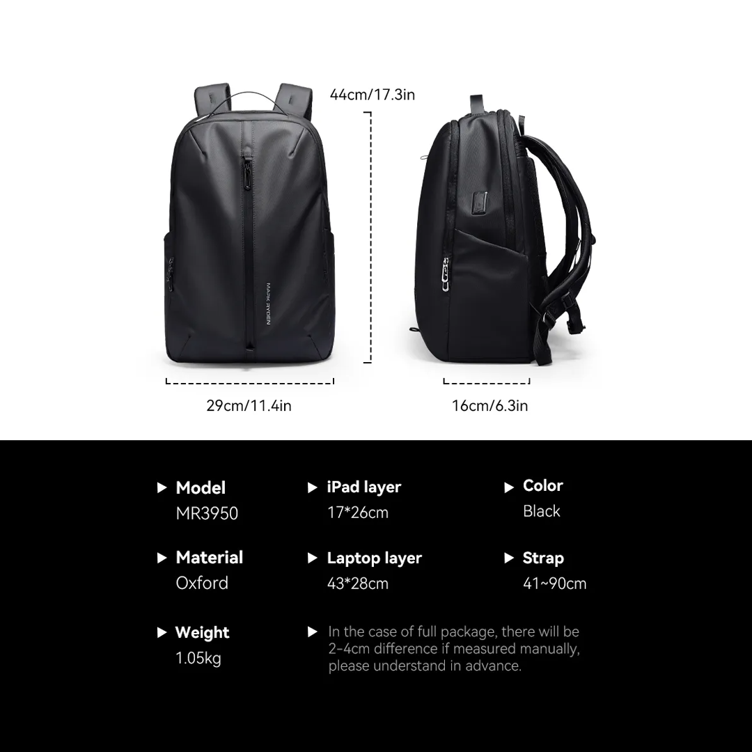 MARK RYDEN MR3950 Backpack Bag - Tas Ransel Laptop 20L