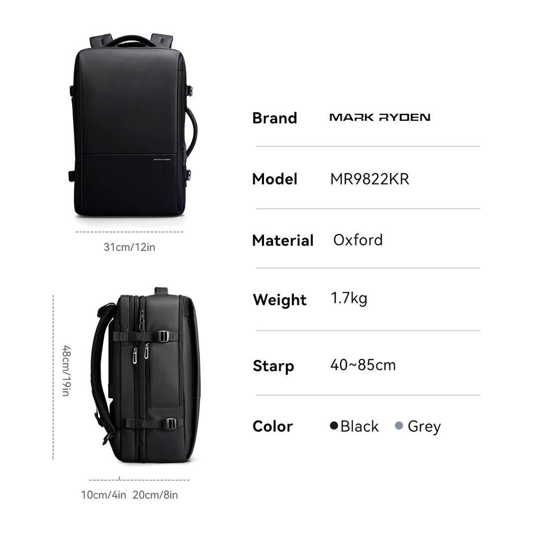 MARK RYDEN MR9822KR Backpack Bag - Tas Ransel USB Laptop 15.6"