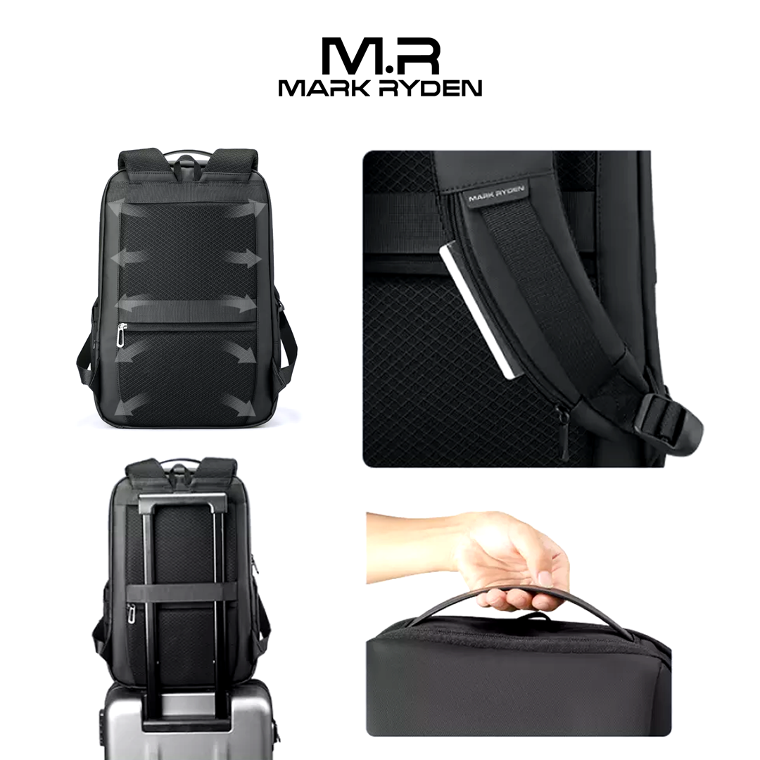 Mark Ryden MR9111X Backpack Bag USB Laptop 15.6" - BLACK